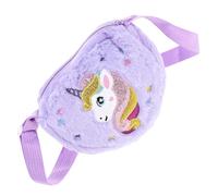 TOYANDONA Paquet Bandoulière Licorne pour Fille en Peluche Violet Petit Paquet à Main Cœur Doux Pochette de Rangement pour Téléphone et Pièces Mignon pour Garçon et Filles Présent