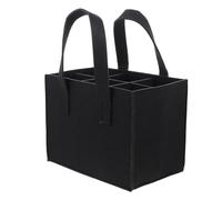 TOYANDONA Paquet de Rangement pour Bouteille de Vin Rouge 6 Bouteilles 24x16x16 Cm en Feutre Séparateurs Amovibles Poignée de Transport pour Cave, Fête et Voyage