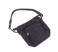 TOYANDONA Paquet Seau Chic Pour Femme, Paquet à Bandoulière En Toile Noire, Léger Et Pratique, Rangement Au Quotidien Et Sorties Urbaines, Format Compact Fermeture à Cordon