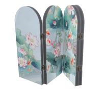 TOYANDONA Paravent de Bureau Panneau 4 Volets Pliable en Acrylique avec Impression Fleur de Lotus Design Élégant D'été Décoration D'étude ou Studio