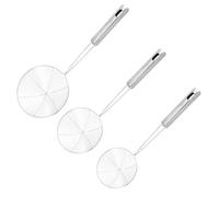 TOYANDONA Passoire à Mailles en Acier Inoxydable Manche Perforé, Écumoire Résistante pour Friture et Cuisson de Spaetzle et Poisson, Ustensile la Cuisine Inox Argenté