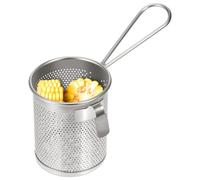 TOYANDONA Passoire à Pâtes en Acier Inoxydable Crochet Passoire Latérale pour Fondue Chinoise, Panier à Pâtes en Maille Fine, Utilisation Domestique et Professionnelle