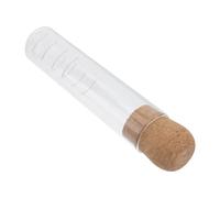 TOYANDONA Passoire à Thé Tube Infuseur en Verre Transparent Résistant la Chaleur Bouchon en Liège - Bouteille Infuseur 1 Pièce pour Infusion Thé en Vrac Maison, Bureau et Fête