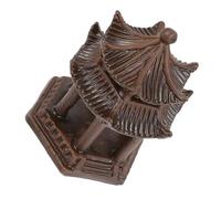 TOYANDONA Pavillon Miniature Céramique Double Hexagonal Décoration Traditionnelle Chinoise pour Aquarium Ornement et Résistant pour Paysage de Bonsaï et Terrarium
