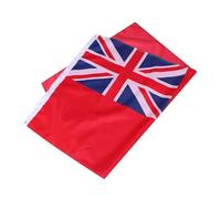 TOYANDONA Pavillon Nautique Britannique Rouge Fixe Avec Œillet Métallique Pour Navire Marchand Petit Drapeau Marin Décoratif Norme Internationale De Navigation