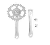 TOYANDONA Pédalier Mono-Plateau Dents Alliage Aluminium et Robuste Manivelle pour Simple Vitesse Accessoires Durables pour VTT