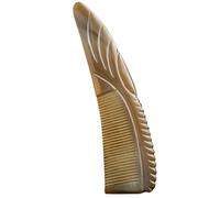 TOYANDONA Peigne en Corne de Bœuf Marron pour Femmes, Confortable à Saisir, Design Unique et Décoratif, pour Usage à Domicile