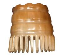 TOYANDONA Peigne Massage Corne Naturelle pour Chevelu Brosse Shampoing Ox Horn Démêlant Doux avec Poignée Ondulée Artisanale et Parfum Santal Stimulation Circulation Couleur Aléatoire