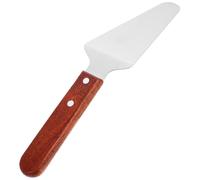 TOYANDONA Pelle à Pizza Inox avec Manche Bois Spatule Triangulaire Acier Inoxydable Outil de Cuisson Polyvalent pour Pizza Gâteau et Pâtisserie