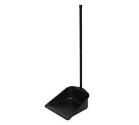 TOYANDONA Pelle à Poussière en Acier Noir avec Prise Ergonomique et Entretien Facile, pour Épluchures de Fruits et Déchets, Usage Domestique ou Commercial