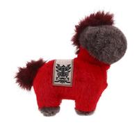 TOYANDONA Peluche Cheval Chinois 35 Cm Rouge Chì Tù Décorative pour Nouvel an Chinois, Mascotte du Festival du Printemps, Souvenir et Festif pour Décoration Intérieure et Restaurant
