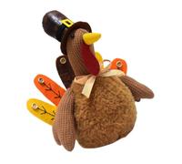 TOYANDONA Peluche Dinde Automne Douce Décorative Peluche pour Garçon Fille Accessoire Photo Festif pour Thanksgiving et Récolte Décoration Chaleureuse pour Table Automne