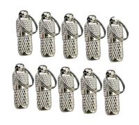 TOYANDONA Pendentif Anti-Perte pour Collier de Chien Plaque d'Identité et d'Adresse Décoration Argentée et Solide Lot de 10