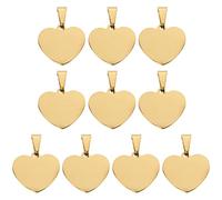 TOYANDONA Pendentifs en Métal Cœur Doré 24x21x1,8 Mm 10 Pcs, Accessoires pour Fabrication de Bijoux Diy, Breloques Décoratives pour Colliers, Bracelets et Créations Artisanales