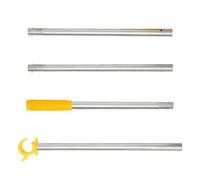 TOYANDONA Perche Télescopique D’Ouverture pour Puits de Lumière 1,52 M, 4 Sections, Jaune Crochet en C, Tige de Réglage Polyvalente pour Fenêtres Cuisine, Salon, Bureau et École