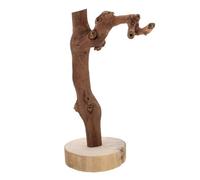 TOYANDONA Perchoir en Bois Naturel pour Perroquet avec Socle Stable, Support Sûr et Résistant, pour Jouer et Interagir avec Vos Oiseaux en Cage Plusieurs Styles