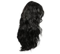 TOYANDONA Perruque Homme Longue Noire Punk Rock Années Résistante Chaleur Wig Cosplay Confortable et Respirante pour Halloween et Fêtes à Thème