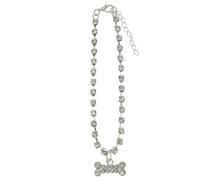 TOYANDONA Pet Dog Necklace for Cats and Dogs Adjustable Rhinestone Pet Collar with Creative Pendant Comfortable Design for Small to Medium Pets