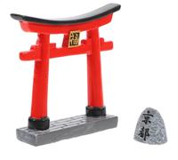 TOYANDONA Petit Portail Statue De Sanctuaire Shinto Miniature Décoration De Jardin Féérique Ornements pour Miniature Et Aquarium