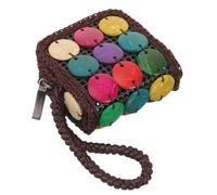 TOYANDONA Petit Portefeuille Femme Boho en Tissu Tissé, Porte-Monnaie Compact, Léger et Résistant, pour Adolescentes, Paquet à Main Quotidien, Format Mini et Pratique