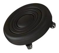 TOYANDONA Petit Tabouret Roulant Bas en PU Coussin, Noir, Robuste | Design Silencieux, Forte Capacité de Charge, Usage Bureau et Salon, Structure en Acier Inoxydable, Plastique