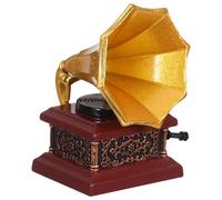 TOYANDONA Phonographe Vintage Miniature - Petit Juke-Box Rétro Décoratif pour Étagère, Maison de Poupée et Centre de Table