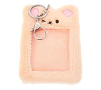 TOYANDONA Photocard Holder Sleeve Plush Bear Rabbit Cat Portable Keychain with Attractive Appearance for Trekking and Schooling Student ID Card