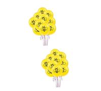 TOYANDONA Pièces 12 ballons en latex led leds honey bee ballons de baudruche fiesta fournitures de décoration de fête kit de ballons de fête ballons d'abeilles Yellow