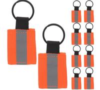 TOYANDONA Pièces Étiquette Réfléchissante Double Face, Paquet À Dos | Nylon Alliage D'aluminium, Vert Clair, Anneau Amovible, Visibilité sans Pile, Usage Vélo et Jogging