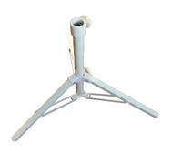 TOYANDONA Pied de Parasol Blanc Pliable avec Base Croisée Support Portable pour Parasol de Plage et Jardin Fixation Réglable pour Tiges Variées et Gain de Place