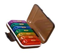 TOYANDONA Pilulier Hebdomadaire 7 Jours Portable 14 Compartiments Matin et Soir, Coque Noire Résistante à L’humidité, Organiseur de Remède Compact pour Voyage en Valise