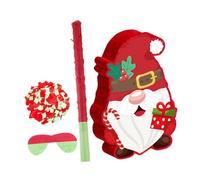 TOYANDONA Pinata de Noël Gnome Suspendu pour Fête Complet avec et Masque Carton pour Garçon Fille et Adultes Décoration Murale et Plafond