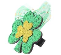 TOYANDONA Pince à Cheveux Trèfle Vert en Voile de Tulle, Accessoire Léger pour Fête Saint-Patrick, Barrette Décorative pour Femmes et Adolescentes, Accessoire Coiffure Fête et Photo, Clip