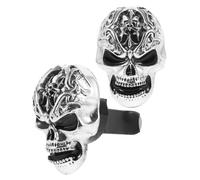 TOYANDONA Pince à Crâne Vintage pour Voiture 2pcs Clips Mignons en Alliage Diffuseur D'air Facile à Installer et Gain de Place Décoration Intérieure Halloween