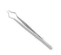 TOYANDONA Pince à Épiler Facile à Nettoyer pour Extensions de en Métal Argenté Design O Unique pour Professionnels et Usage Quotidien