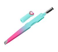 TOYANDONA Pince à Épiler pour Sourcils Multifonction en Acier Inoxydable Brosse à Sourcils et Taille-Épilateur Outil Compact Bleu et Rose Dégradé Kit Précision pour Femmes