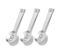 TOYANDONA Pince à Sachets de Thé en Acier Inoxydable Lettres Décoratives, Pinces Multifonctions pour Glaçons et Petites Collations, Accessoire Compact et Léger Cuisine et Salon de Thé