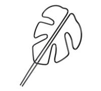 TOYANDONA Pince Bambou écaille de Tortue tuteur de Plante en Forme de Feuille Support pour Plantes pour Monstera tuteur végétal réutilisable Support de Croissance réutilisable Le Fer Noir
