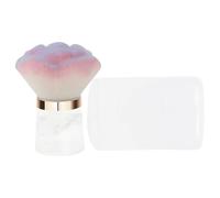 TOYANDONA Pinceau à Poudre de Fleur pour Ongles, Brosse Douce pour Nettoyer les Ongles, Collecteur de Poussière D'ongles, Transparent Cristal Poils en Trois Couleurs, Accessoire Manucure