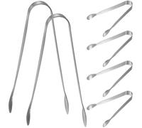TOYANDONA Pinces à Petites Pinces Robustes et Faciles à Nettoyer Lot de 6 en Acier Inoxydable Argenté pour Maison et Tea Party