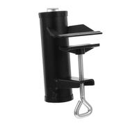 TOYANDONA Pinces De Table pour Parasol Robuste Noir Mat Fixation Parasol De Plage Et Terrasse Support Ajustable pour Mâts Variés, Clip Stable Vent Fort, Fixation Fiable pour Extérieur