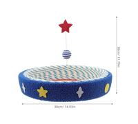 TOYANDONA Planche à Gratter Ronde pour Chat Sisal Griffoir à Balle avec Lit Carton Chaise Longue pour Chats Intérieur Motif Étoiles