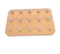 TOYANDONA Planche Bois pour Rééducation des Doigts avec Vis et Écrous Entraîneur Coordination Œil Main pour Exercices de Motricité Fine Outil de Réhabilitation pour Patients Hémiplégiques