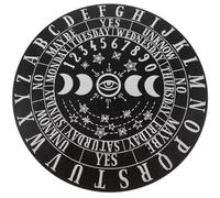 TOYANDONA Planche de Divination en Bois de Pin Sculpté Noir, Diamètre 25 Cm, Épaisseur 3 Cm, Outil de Divination Ésotérique pour Contemplation et Décoration, Fournitures de Tarot et