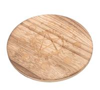 TOYANDONA Planche de Divination en Bois Ronde Créative Motif Clair Gravé, Accessoire pour Tarot Divinatoire et Conseil Astrologique au Bureau