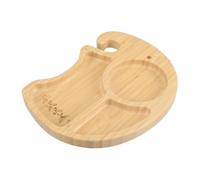 TOYANDONA Plaque De Compartiment Pour Enfants Assiettes Divisées Pour Enfants Plaques De Bébé Bambou Assiette D'alimentation Pour Bébé Assiettes Bébé à Ventouse En Bois Khaki Réutilisable