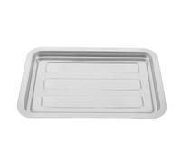 TOYANDONA Plaque de cuisson pour four : 23 x 14,3 cm - Grille de cuisson en fonte - Plat de service rectangulaire pour griller viandes, poulet et frites