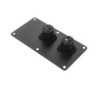 TOYANDONA Plaque de Jonction pour Haut-parleur Alliage Aluminium Connecteur Double Xlr Broches Plaque Audio Haute pour Installations Sonores Professionnelles et Studio