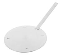 TOYANDONA Plaque Diffuseur de Chaleur 11 Pouces en Acier Inoxydable | Adaptateur pour Cuisson à Plaque à Induction, Disque Épais, Poignée Amovible, Surface Lisse Argentée