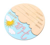 TOYANDONA Plaque pour Né Panneau Accueil Personnalisable avec Nom Accessoire Photo pour Shower et Crèche Couleur Rose